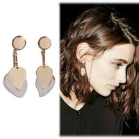 2019 new fashion pop earrings creative metal geometric irregular pendant earrings combination jewelry