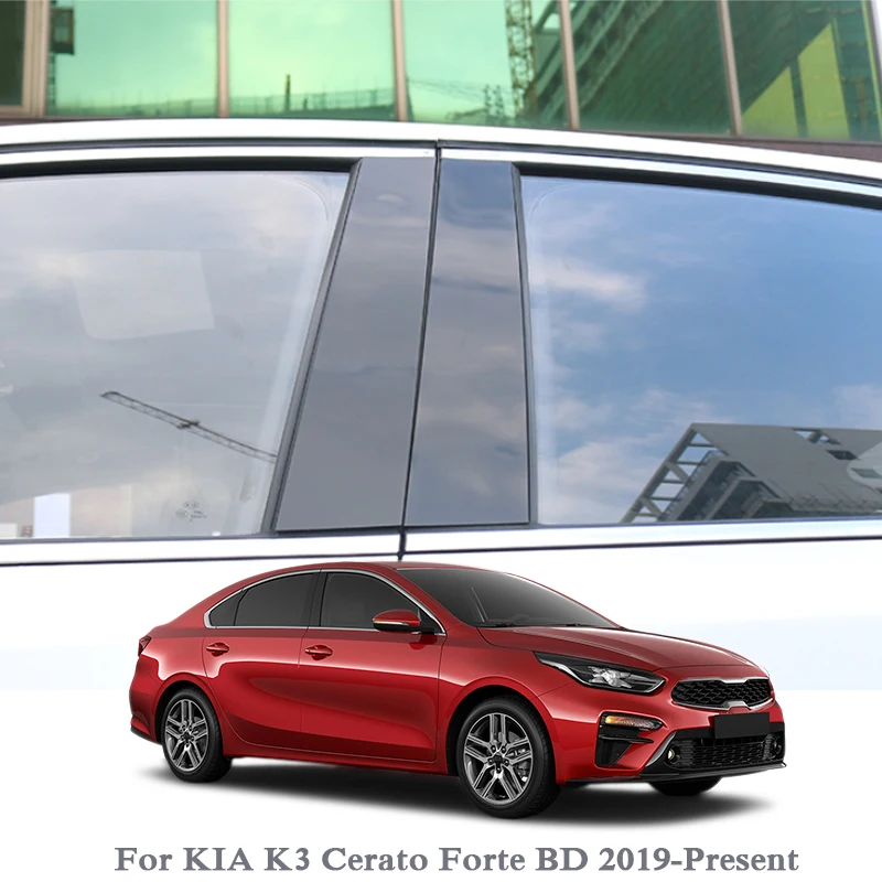 

Car-styling For KIA K3 Cerato Forte BD 2019 Car Window Center Pillar Stickers Trim External Decoration Films Auto Accessories
