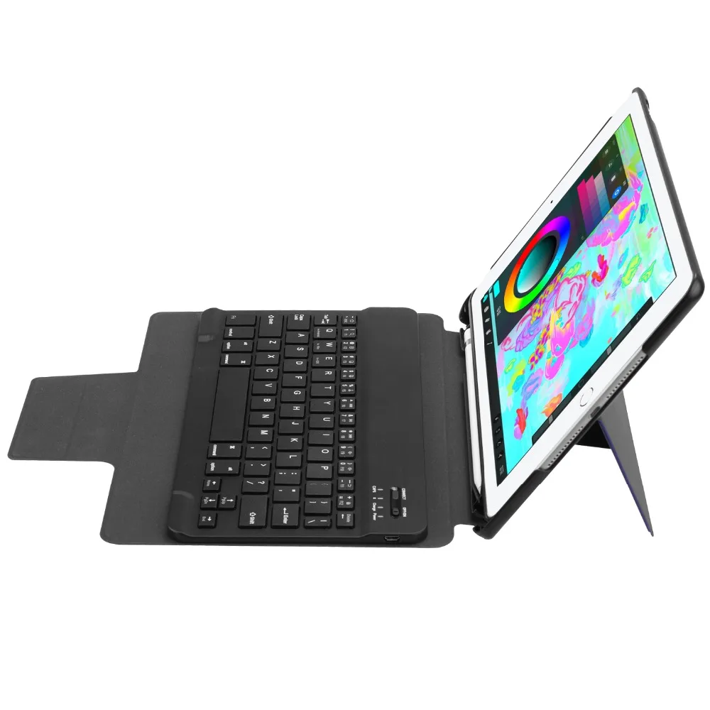 Чехол для iPad 9,7 Вт, держатель карандаша, беспроводной Bluetooth 3,0, клавиатура, автоматический режим сна, чехол для нового iPad 9,7 A1893 A1954