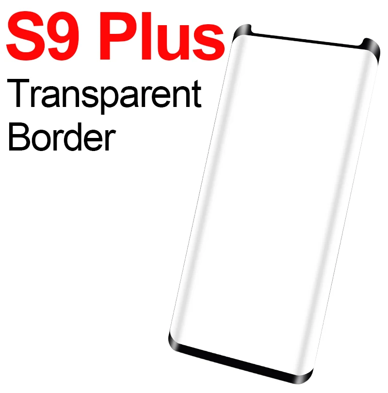 S9 Plus Transparent TOMKAS 5D Защита экрана для samsung Galaxy S9 стекло 3D изогнутые края легко установить для samsung S8 Plus S9 Plus закаленное стекло - Цвет: S9 Plus Transparent