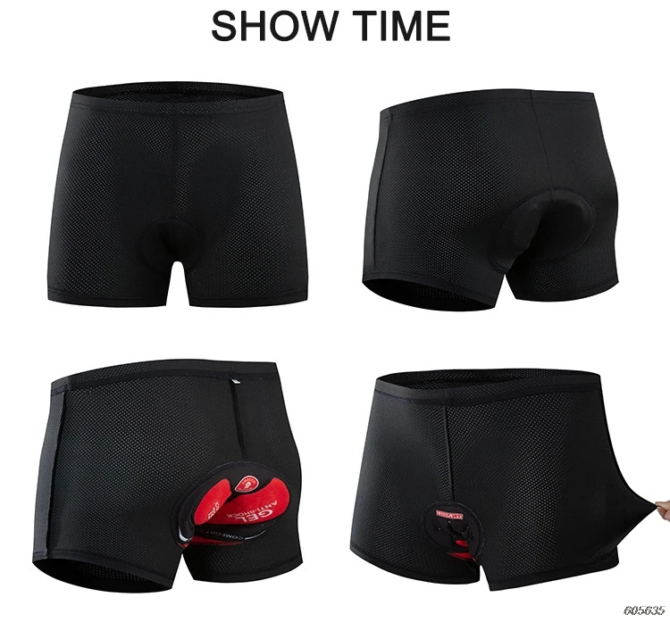 WOSAWE Men's Cycling Underwear Bicycle Mountain MTB Shorts Riding Bike Sport Underwear Compression Tights Shorts GEL Padded