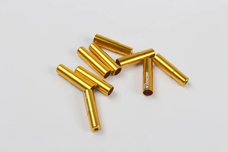 xkm shift 4mm gold 10 шт провода для велосипедного тормоза крышка 5 мм Цельнокройное конец линии 4 мм MTB дорожный складной велосипед тормоза переключение корпус части крышки 7 видов цветов - Цвет: xkm shift 4mm gold