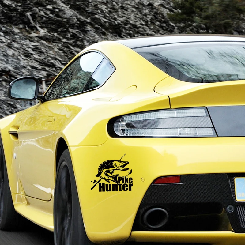 Личность Щука Охотник я Карп экипажа Fly автомобильный стикер с рыбалкой винил