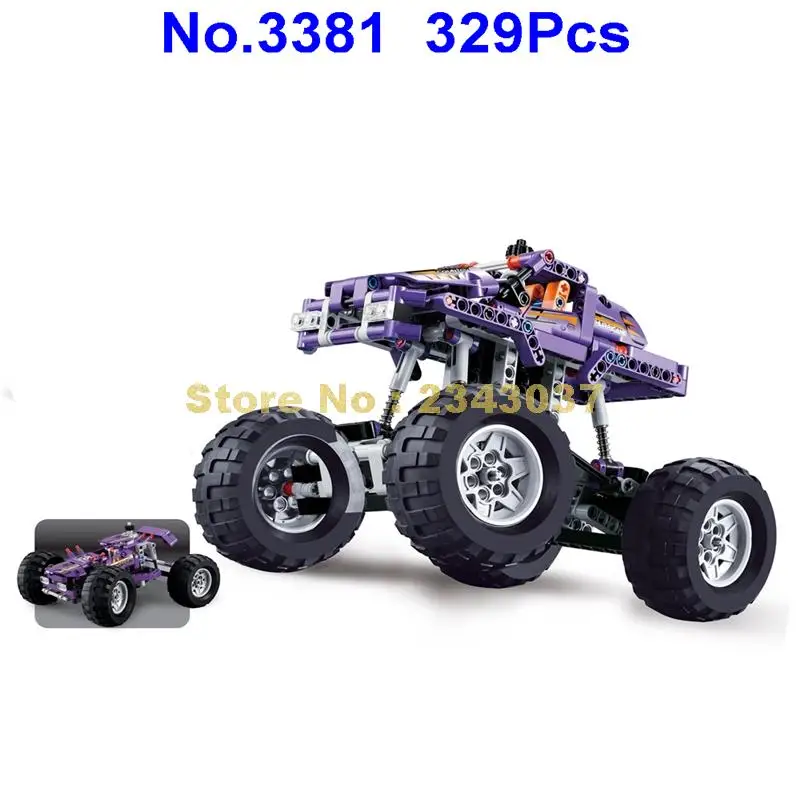 3381 329 шт. 2in1 транспорта Cruiser с монстрами и грузовик автомобиль внедорожник