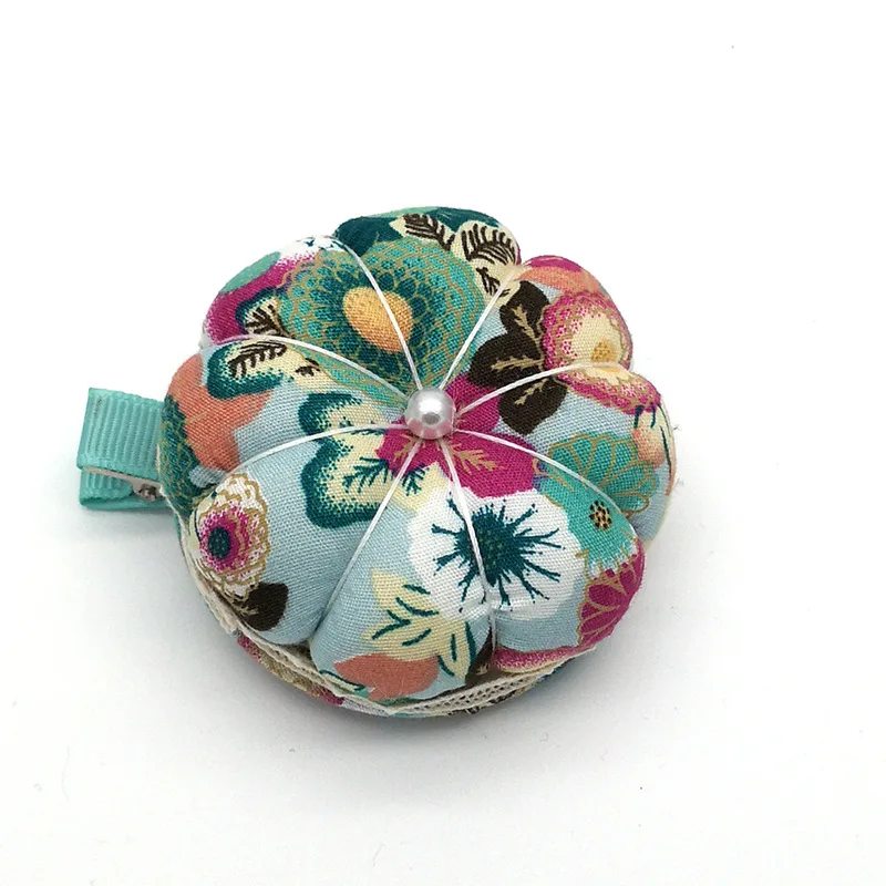 Зеленый DIY шитье Pincushion Тыква Форма хлопок пуговица из ткани ремешок для вышивки крестом швейная защитная подушечка для булавок аксессуары - Цвет: Зеленый