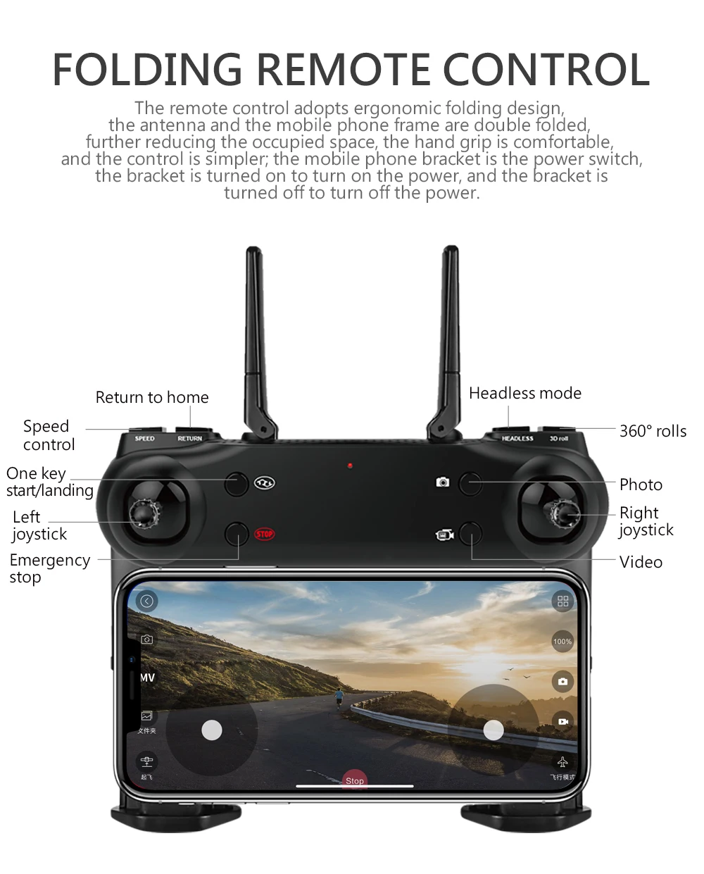 Дрон Радиоуправляемый SG106 Wi Fi FPV с двойной камерой 720P или 1080P 4K HD и оптическим