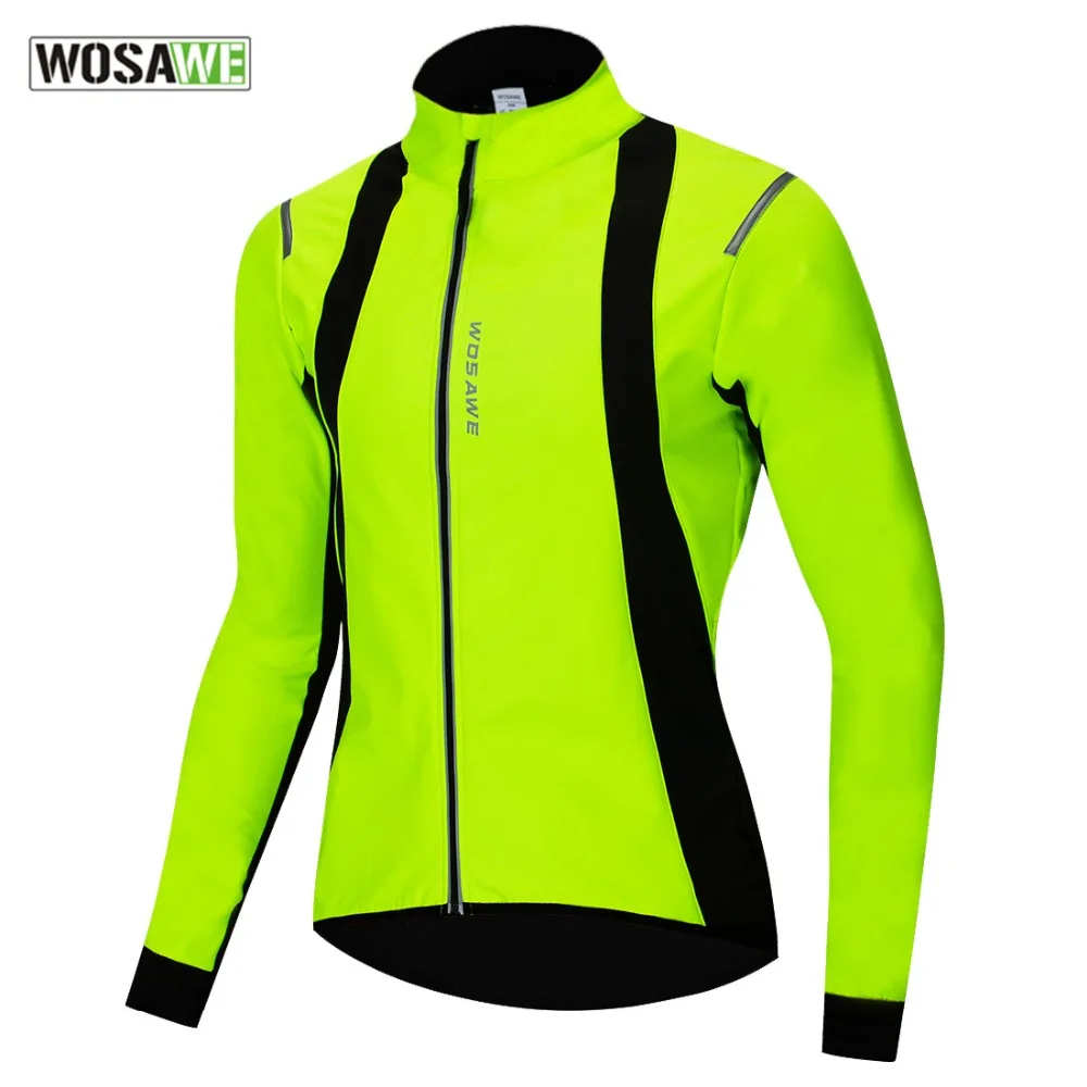 WOSAWE Outdoor Fleece Cycling Jacket Men MTB Road Bike Jersey Windproof Warm Bicycle Jerseys Sport Coat Clothes | Спорт и