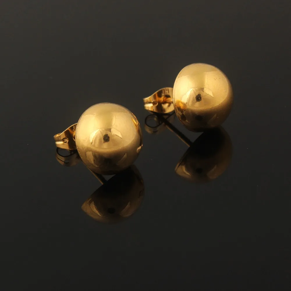 Полукруглые Серьги пусеты с золотым покрытием 18 К изящные украшения женские