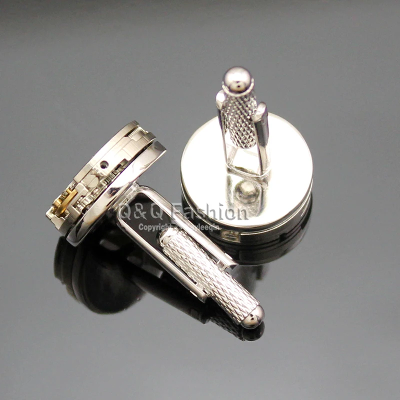 

Men Watch Clock Movement Steampunk Mechanism Shirt Cufflinks Bridal Groom Gift Jewelry New