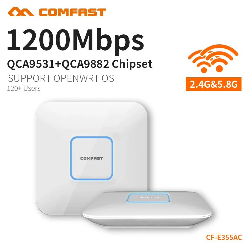Двухдиапазонный беспроводной усилитель сигнала COMFAST Wi fi 2 4 + 5 8 ГГц 1200 м|router extender|ac