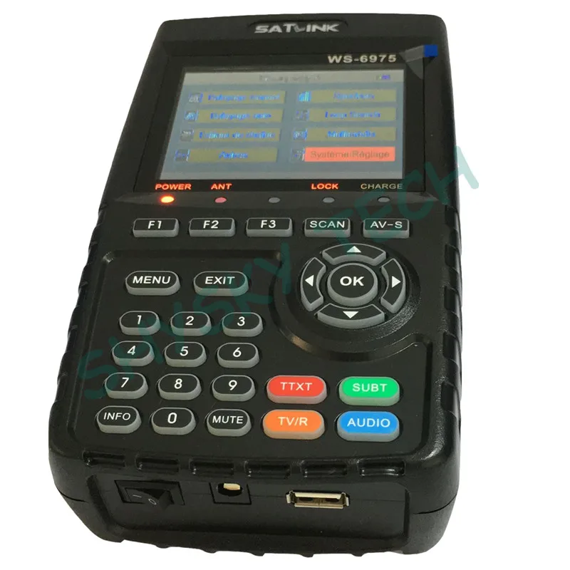 [Подлинный] SATLINK WS-6975 DVB-T2 цифровой наземный измеритель сигнала Finder с MPEG-2/MPEG4 H.265 поддерживает QPSK