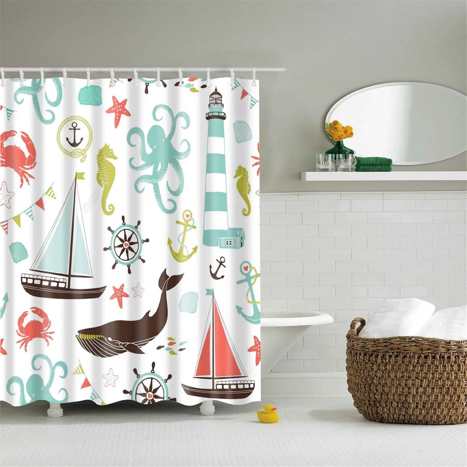 TZ160827 Washable Cute Sweet print Shower curtain waterproof 3D polyester fabric for bathroom curtain large 180x200cm cortinas - Цвет: TZ160827