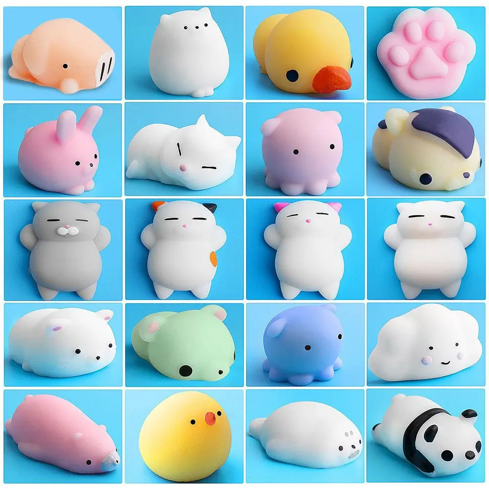 20 шт. мини сжимаемая игрушка мочи мягкая для снятия стресса Kawaii животные
