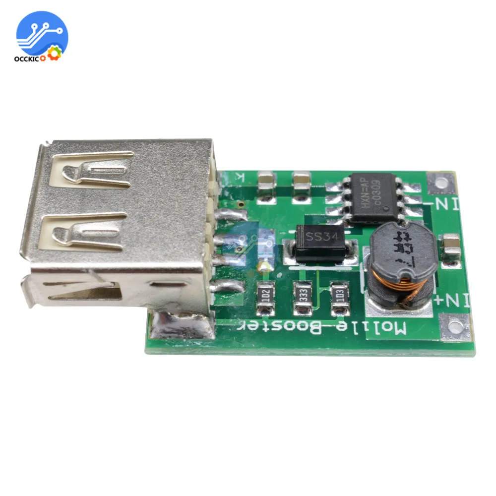 USB литиевая батарея зарядное устройство плата DC-DC от 2 до 5 В 1200ма Повышающий