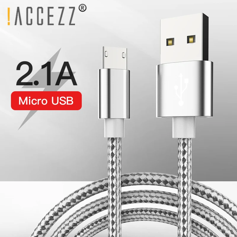 ! Кабель Micro USB ACCEZZ для телефонов на базе Android Samsung Galaxy S7 S6 Xiaomi Redmi 4X 4 зарядный кабель