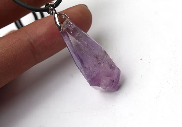 Женское Ожерелье с кулоном из кварцевого кристалла лечебные натуральные камни и