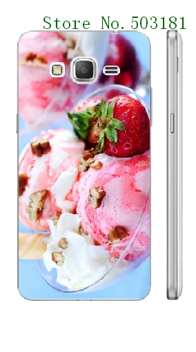Vcustom 2016 Новинка Красочные Блестящий Мороженое Белый Жесткий чехлы для Samsung Galaxy Grand