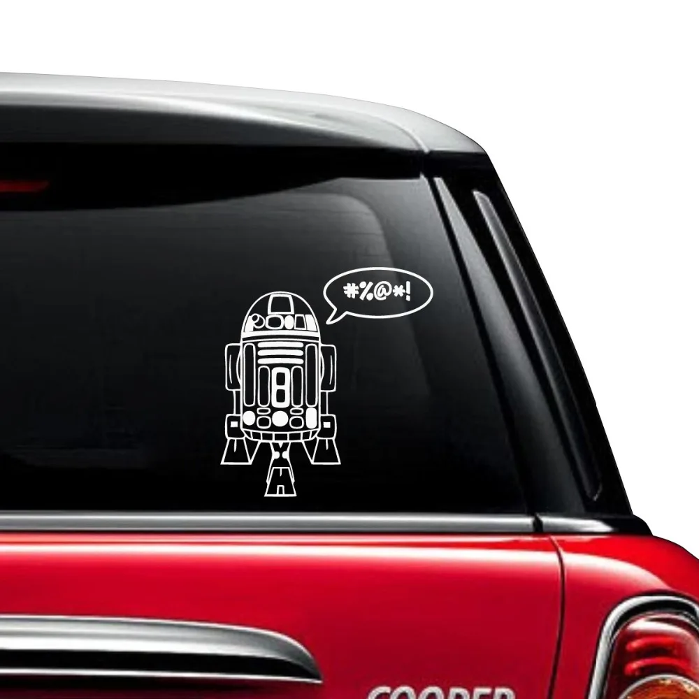 Черный/белый 22 см высотой R2D2 окна автомобиля мода современный автомобиль кузова наклейка L051