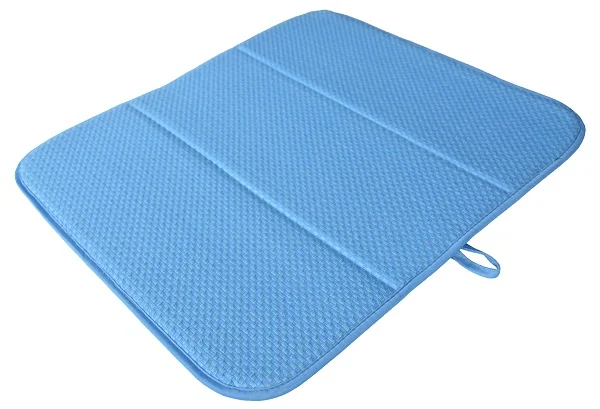 light blue Высокое качество 16 дюймов x 18 дюймов вафельный переплетенный коврик для сушки посуды для кухни подушка из микрофибры XL-Cream - Цвет: light blue