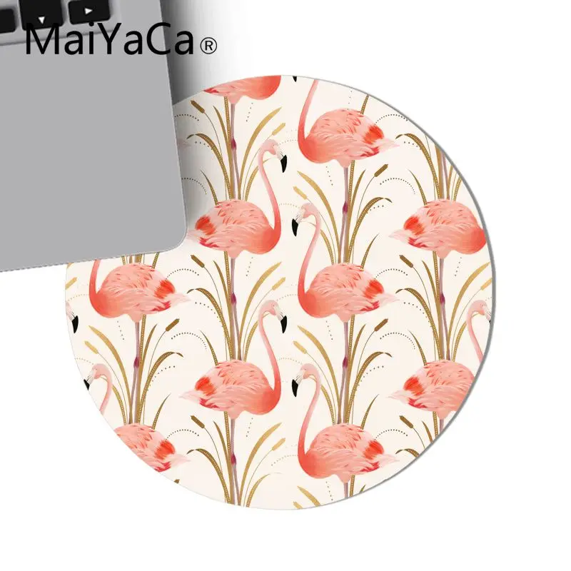 Maiyaca Розовый фламинго Офисная мышь геймерский мягкий круглый коврик для мыши