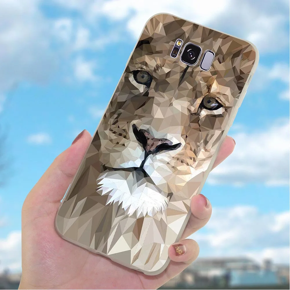 Мягкий ТПУ чехол для телефона Samsung Galaxy A3 Тигр Лев Хоул A5 A6 Plus A7 A8 A9 A10 A20 A30 A40 A50 A71