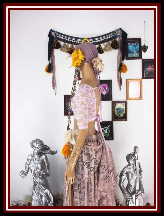 Кружевной топ для танца живота Ats Племенной чоли короткий рукав DQ125-140