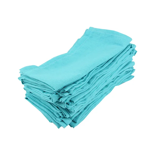12-CJ006-4040Teal Набор салфеток из ткани, льна и хлопка, 12 шт., теплоизоляционный коврик, обеденный стол, скатерть, салфетка, тканевые салфетки - Цвет: 12-CJ006-4040Teal