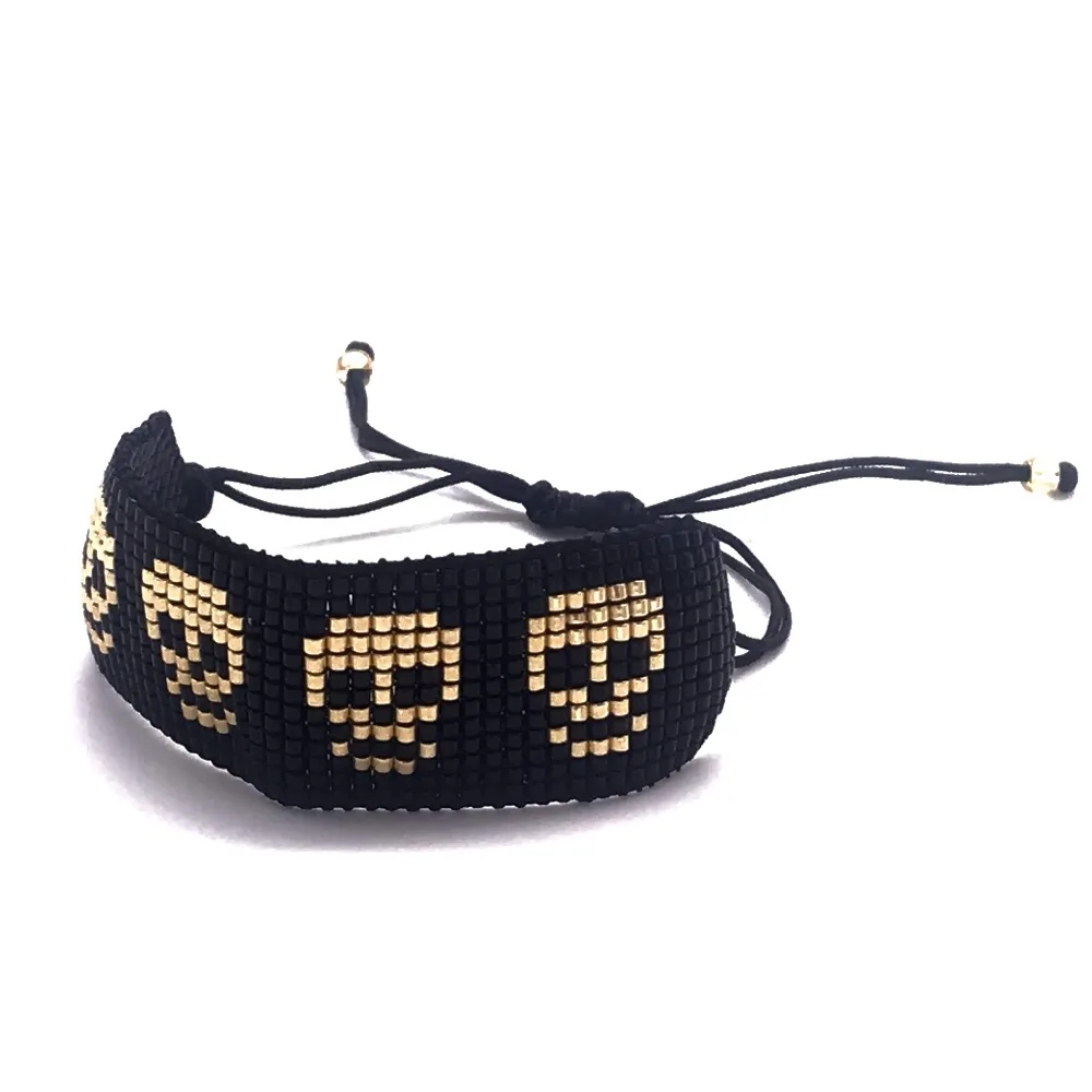 Go2boho, золотые браслеты с черепами, мужские браслеты MIYUKI Boncuk, мужские Модные панк браслеты,, Женские Ювелирные изделия Etsy, Прямая поставка