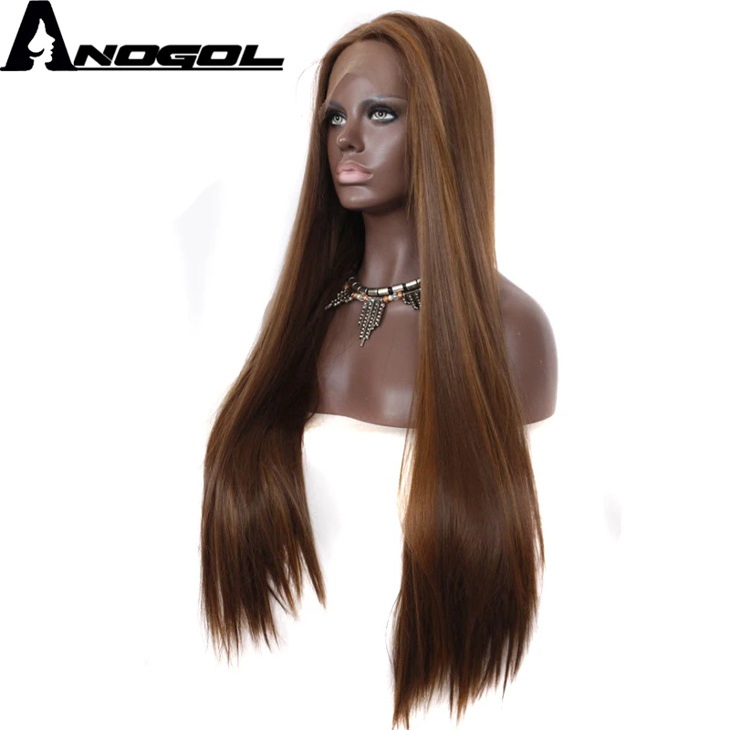 Anogol высокое Температура волокно бразильских волос полный Плутон темно