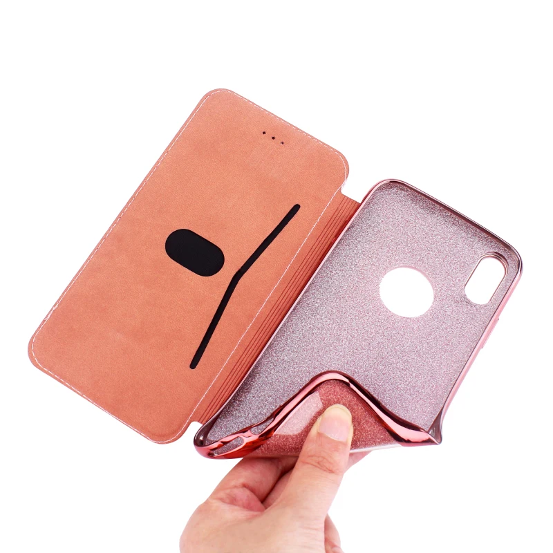 Glitter Slim Leather Wallet Flip Phone Cover For iPhone X XR XS MAX Case for iphone 7 8 6 6S Plus 5 5S SE Soft TPU Back |