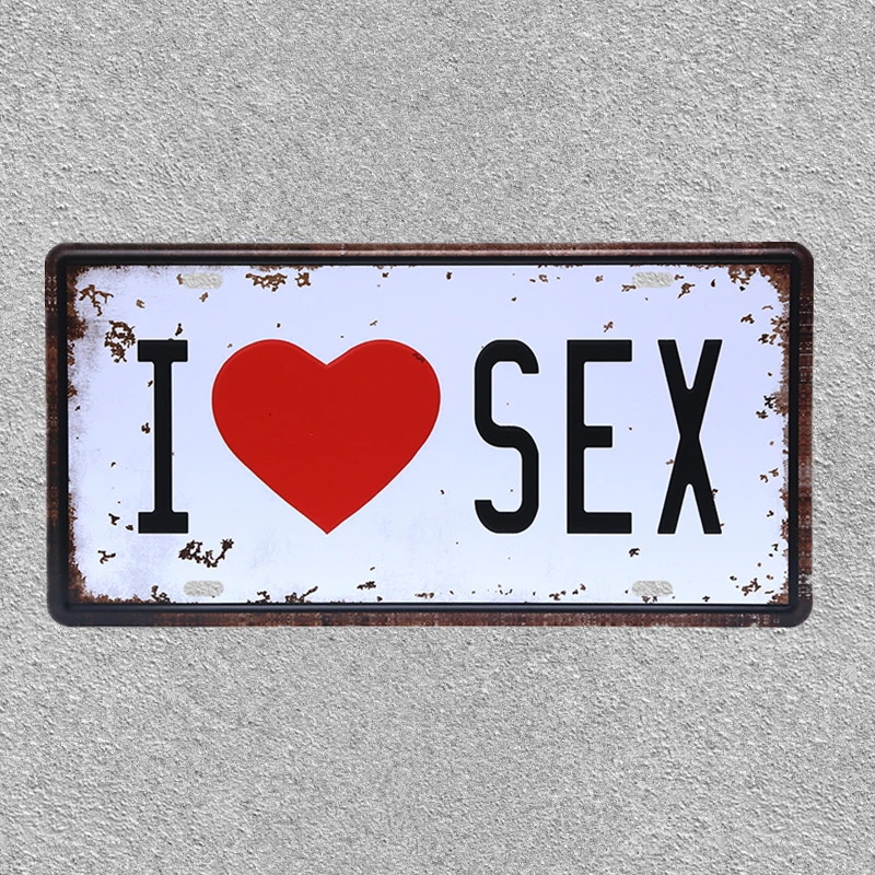 15x30 винтажная металлическая табличка номерного знака I Love Whiskey Sex Beer Shopping Mon