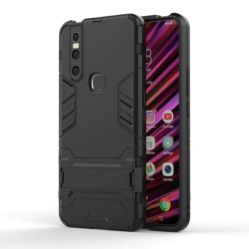 ДЛЯ vivo V15 чехол противоударный жесткий прочный ПК + ТПУ для телефона Pro Премиум