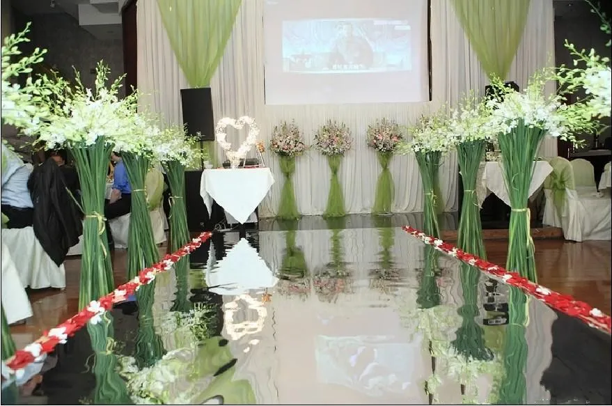 1 м Широкий Свадебный центр прохода бегун зеркальные ковры для свадьбы T станция