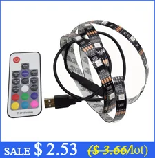5 В USB Светодиодная лента 5050 RGB сменный светодиодный ТВ фоновый светильник ing 50 см 1 м 2 м 3M 4M 5 м DIY гибкий светодиодный светильник лента струнный светильник ing