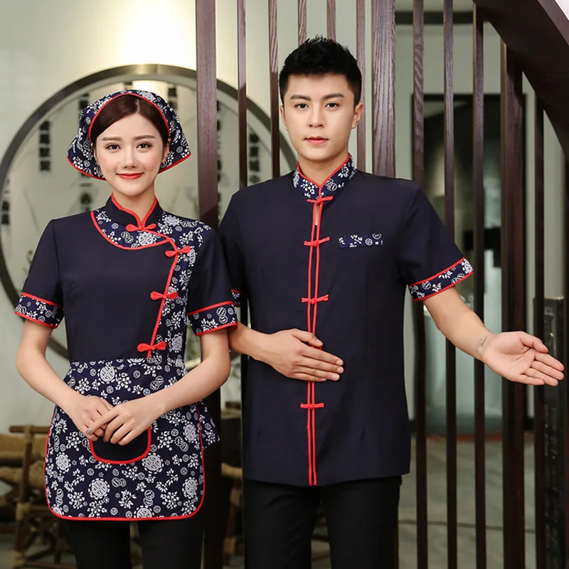 Рабочая одежда для отеля официантка летний женский комбинезон ресторана горшка