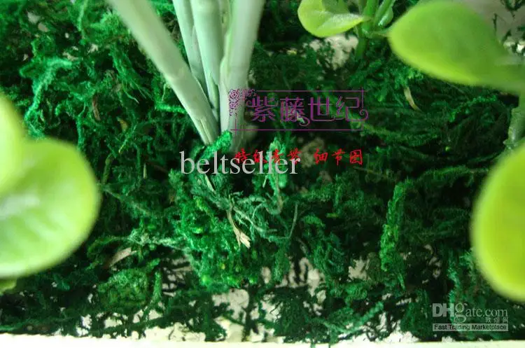 Высокое качество Зеленый мох Свадебный дом DIY Декоративная гирлянда цветы