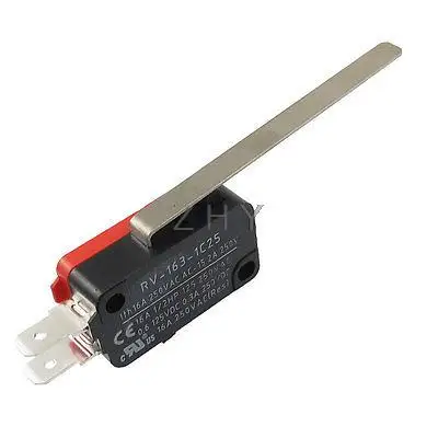 SPDT длинный концевой выключатель с прямым рычагом на шарнире 3 Pin Basic Limited Micro Switch