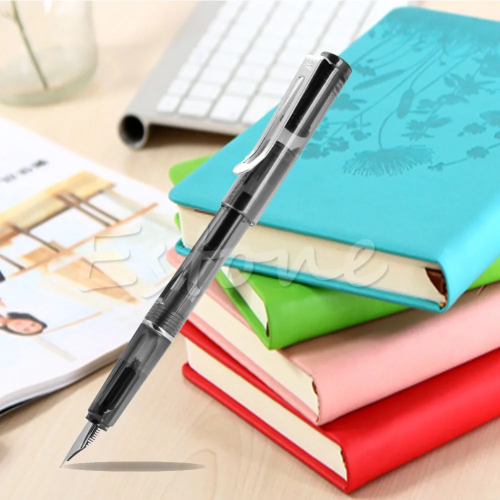 JINHAO 599 Средний 18KGP перьевая ручка прозрачный черный|Перьевые ручки| |