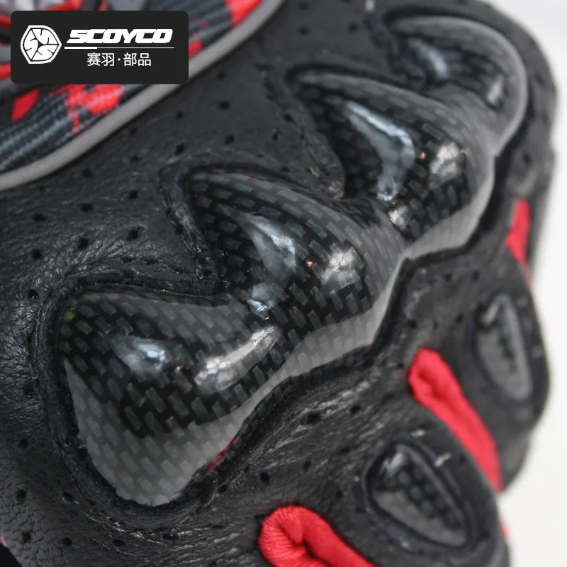 Дышащие мотоциклетные перчатки SCOYCO из овечьей кожи локомотивные гоночные