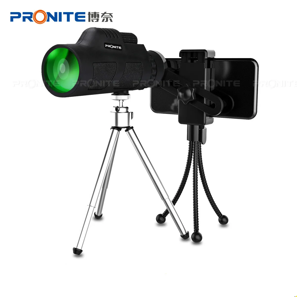 PRONITE открытый альпинизм высокий список визуальный глаз 12x50 Фокусировочный телескоп для путешествий сумеречные высокой мощности монокуляр с одним объективом