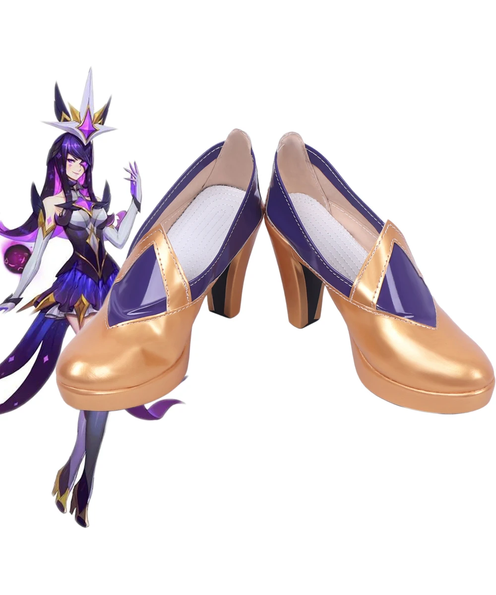 Обувь для косплея Star Guardian Syndra сапоги на высоком каблуке игры LOL изготовленные