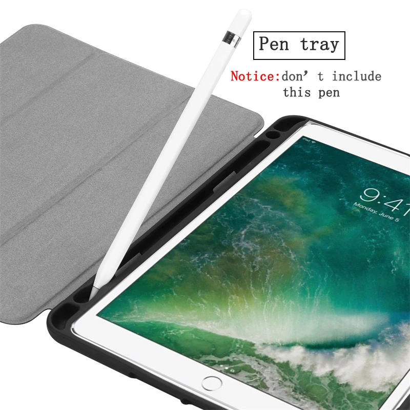2018 Новый чехол для iPad Air 1 Air2 9 7 дюймов 2017 ручка лоток Высокое качество из