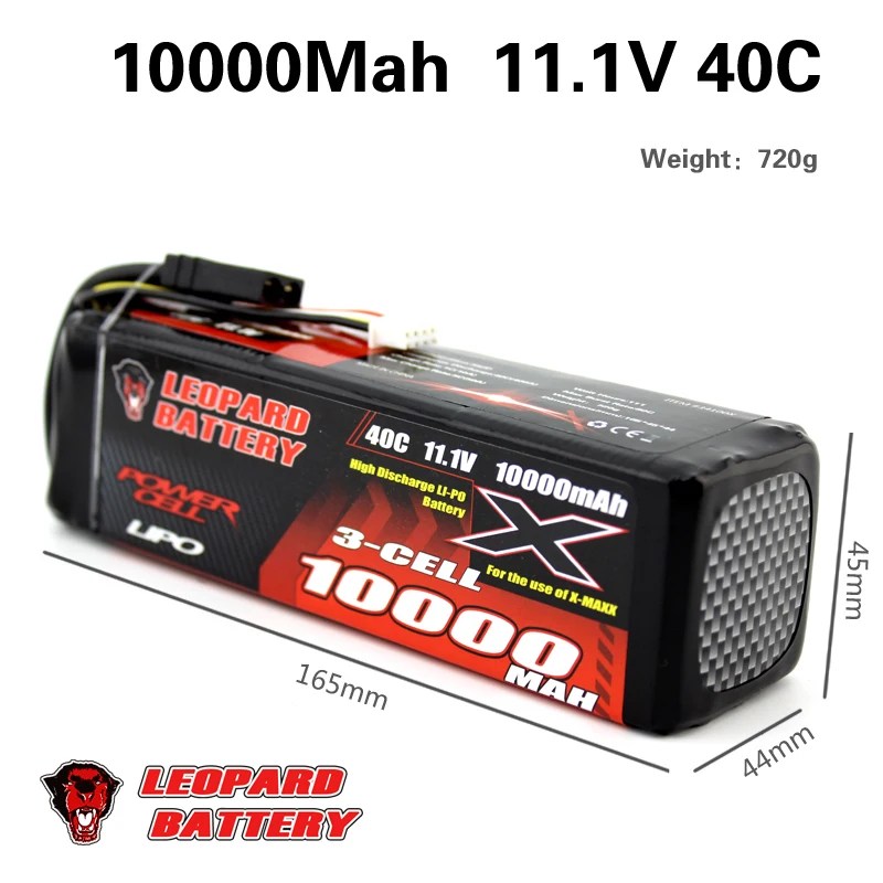 2 шт. леопардовая Lipo батарея 3S 10000mAh 11 1 V аккумулятор 60C для TRAXXAS X MAXX 77086 4 SPARTAN DCB