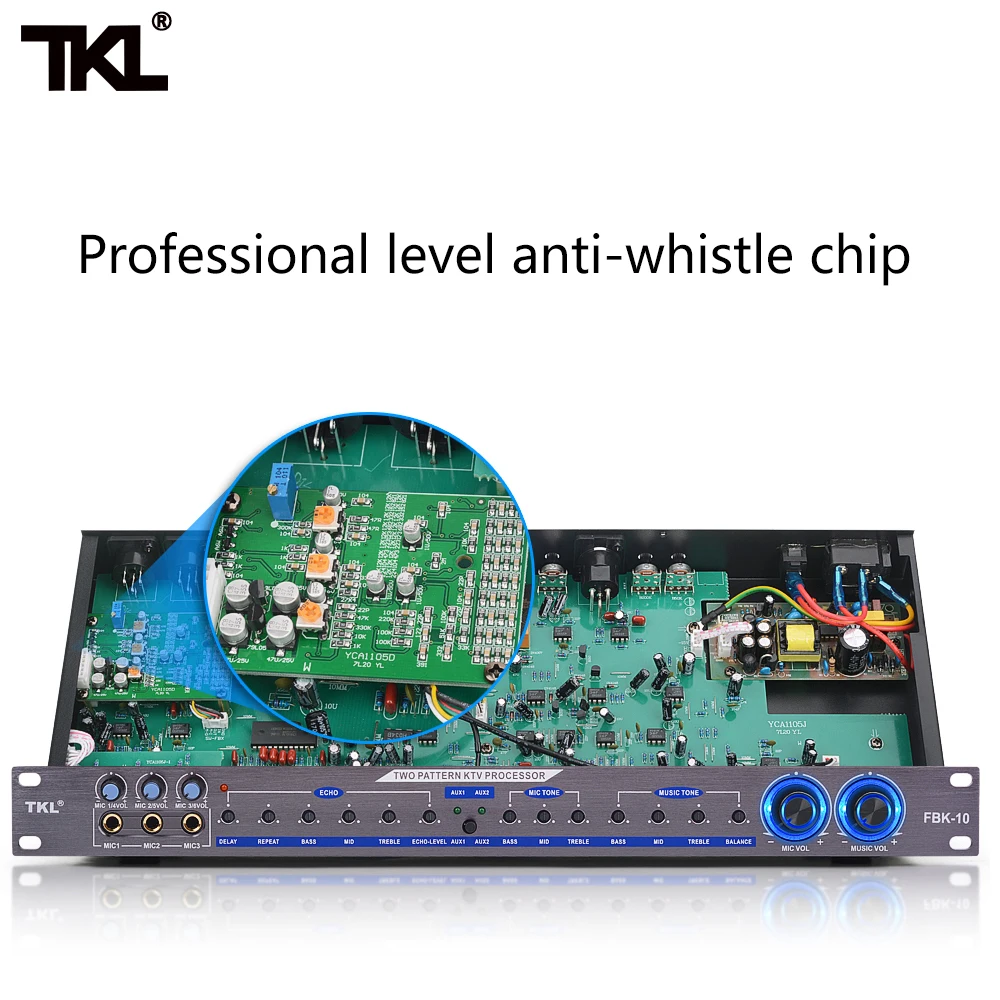 TKL FBK-10 процессор цифровых эффектов профессиональный звуковой контроллер системы оборудования полнофункциональные эффекты караоке