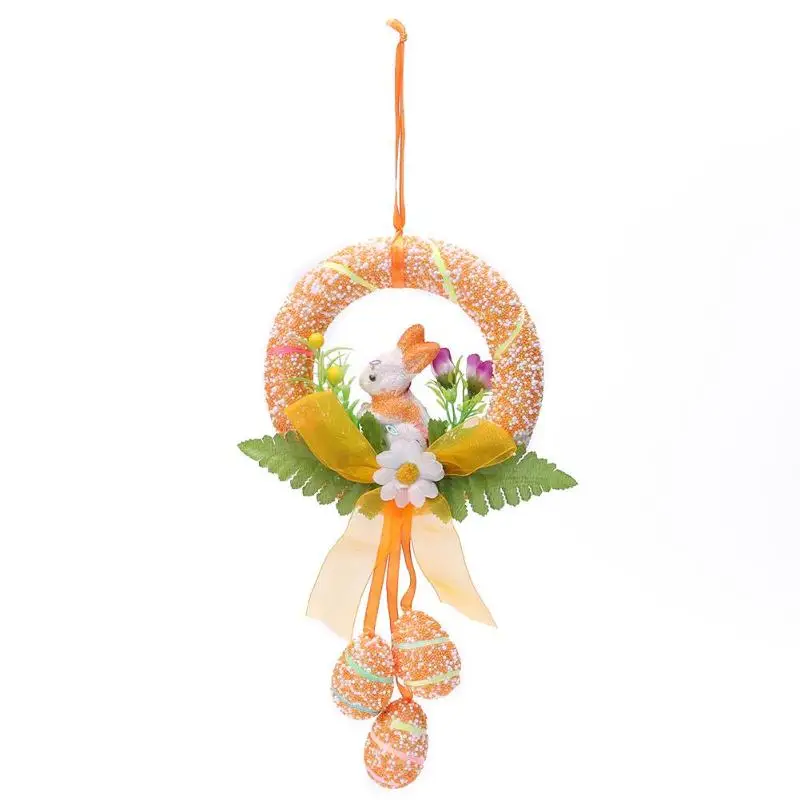 orange Пасхальные яйца декорированные кролики куклы DIY висячие украшения день рождения детский сад вечерние украшение для подарков игрушки для детей - Цвет: orange
