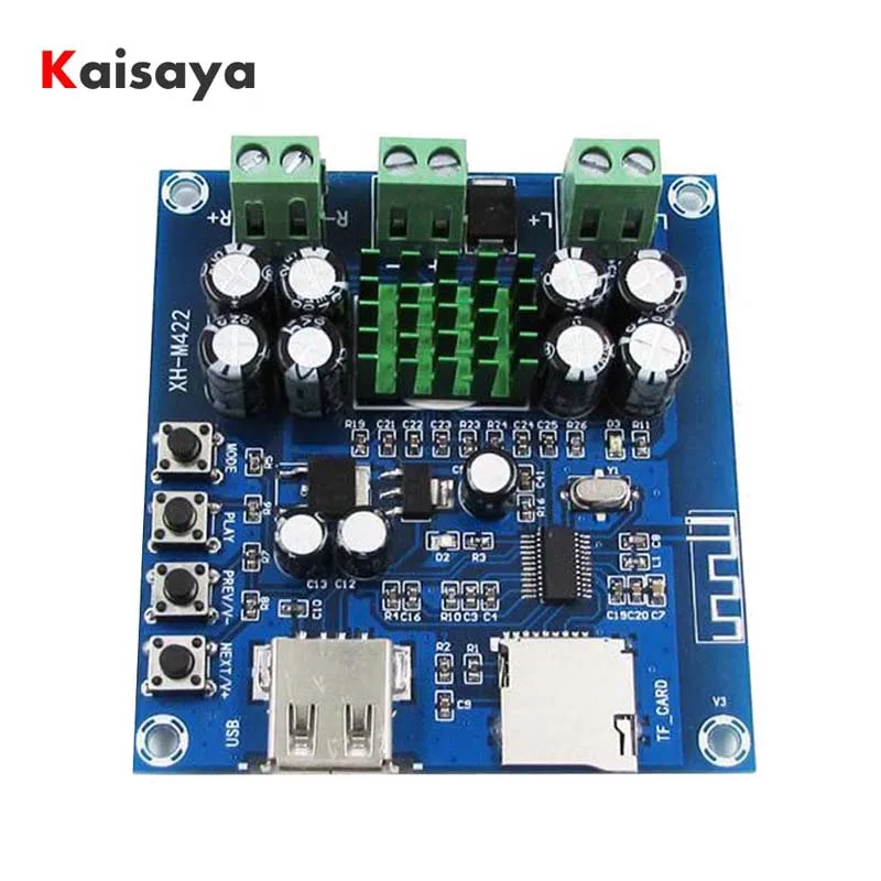 Плата усилителя Bluetooth 4 0 XH M422 TPA3116D2 50 Вт + с U диском tf картой проигрывателем DC12