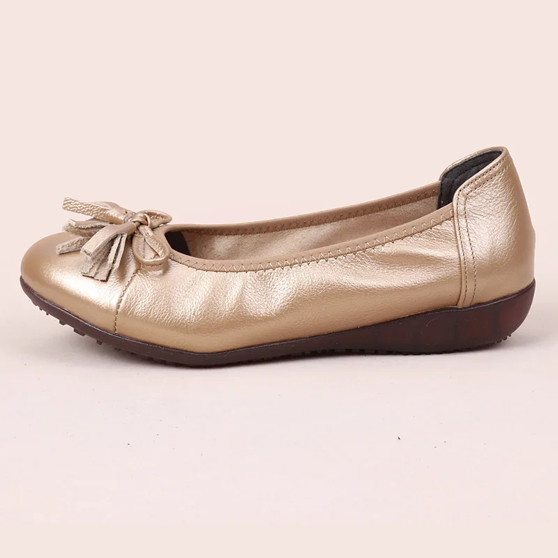Женские балетки на плоской подошве; женские неглубокие повседневные туфли из натуральной кожи без застежки; женские летние лоферы; женская обувь на плоской подошве