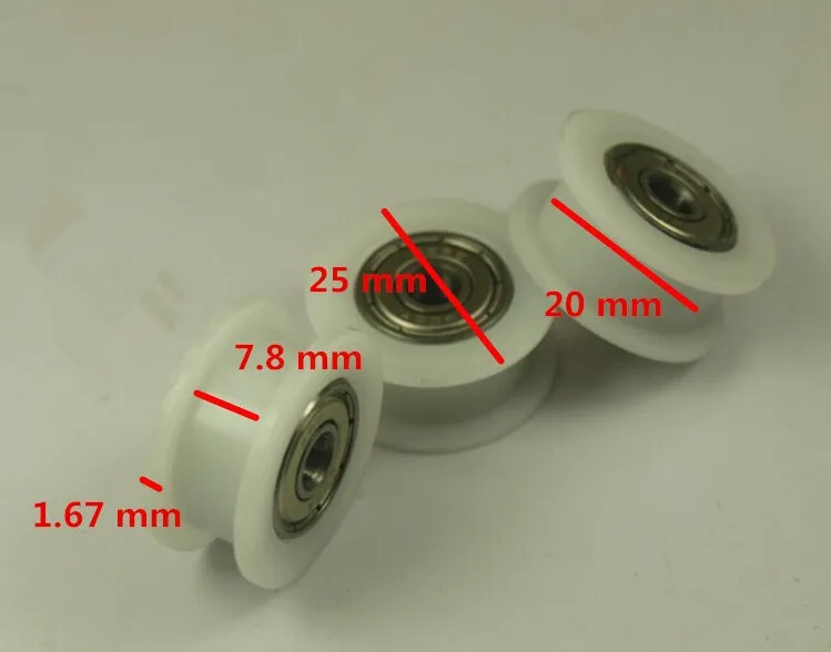 

Funssor 10 pcs * delrin POM smooth H type TIMING BELT IDLER PULLEY H wheel 5/8 mm bore REPRAP PRUSA 3D printer