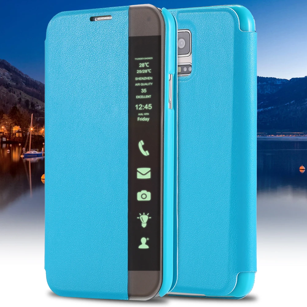 Кожаный флип чехол KISSCASE для Samsung Galaxy S5 S6 S7 Edge умный телефона с функцией сна Note 3 4 5