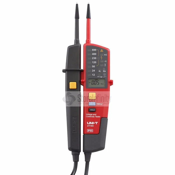 UNI-T UT18B UT18C Авто Диапазон измеритель напряжения непрерывности RCD тестер ЖК-дисплей/светодиодный детектор DE
